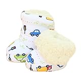 yougheny 暖かベビーシューズ 新生児 ベビー用品 Baby ベビー靴 室内履き ふわふわ もこもこ ルームシューズ 可愛い 柔らか 保温性良い スノーブーツ 出産 祝い プレゼント (自動車柄