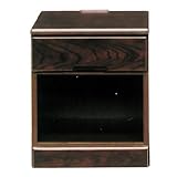 シック 幅40cm サイドテーブル ベッドテーブル ダークブラウン 完成品