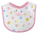 シンク・ビー アニマルランド 無撚糸パイルガーゼスタイ ピンク 26-55954