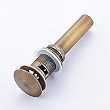 Rozin® Antique Brass Bathroom Pop up Sink Drain with Overflow [並行輸入品]