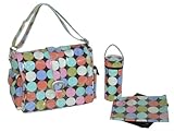Kalencom Laminated Buckle Bag Disco Dots Cocoa マザーズバッグ 綿ラミネートコート KC0001-08