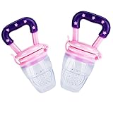 Freedi 赤ちゃん用フレッシュ果物フィーダー ×2 乳児のおしゃぶり 幼児用シリコン製歯固め