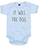 (犬のせい。) It Was The Dog, プリント　ベビースーツ - ライト　ブルー/黒 12-18 ヶ月