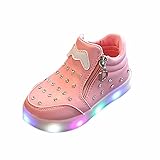 neartime子供靴、2018新しい子供キッズ用ガールズZipperクリスタルLEDライトUp光スニーカー靴 Age:2.5-3T ブラック