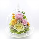 アートフォーシーズン　うさぎ　光るバラ　プリザーブドフラワー (パステル)