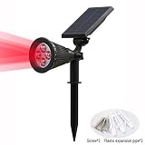 T-SUN Red Led Christmas Lights,Outdoor IP65 Waterproof Led Solar Motion Light,Auto-On At Night and A
