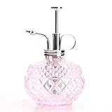 純粋なスタイルのプラント・ミスター - 真鍮の噴霧器を持つピンクの色のガラスのボトル （クロームカラー）