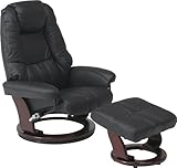 不二貿易 パーソナル チェア 本 革 ロブスト リクライニング 機能 ブラック 83445