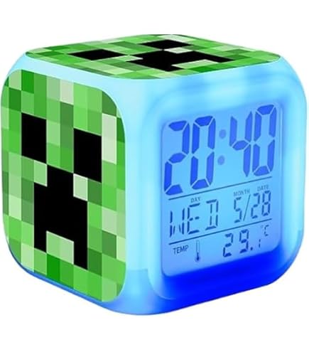 Amazon.co.jp: Minecraft クリーパー 目覚まし時計 - 公式ライセンス