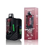 skew GALAXY™ スターターキット 電子タバコ ベイプ 16ml 最大約5,000回 吸引 POD交換式 リキッド デバイス本体付きセット vape ノンニコチン ノンタール (LYCHEE（ライチ）, デバイス+POD（セット）)