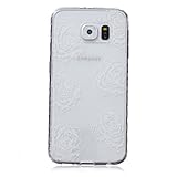 UNEXTATI Galaxy S6 用 ケース 耐衝撃 高品質 TPU ハード カバー 超薄型ケース 全面保護 脱着簡単 クリア 透明 Samsung Galaxy S6カバー Cover (ホワイ