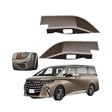 Glealcco 新型 アルファード/ヴェルファイア40系 に適合 アクセサリー 中門ウィンドウスイッチパネルカバー ドアパネルカバー 専用カスタム 内装パーツ (木目調ブラウン)