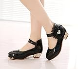 シューズ 女の子 フォーマル ダンスジュース 子供用 靴 七五三 発表会 結婚式 入学式 (20cm, ブラック)