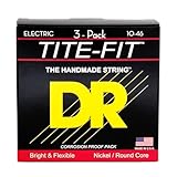 DR (デーアール) エレキ弦 TITE-FIT ニッケルメッキ .010-.046 MT-10 3SET PACK 【国内正規品】
