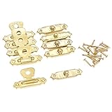 Viviseason(ビビシーズン) 5個セット ボックスラッチ ロックラッチ 木箱 掛け金 ブロンズトーン 木箱スーツケース ギフト用の箱　金属バックル アクセサリー