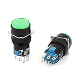 uxcell　押しボタンスイッチ　AC 250V 3A　DC 30V 5A　NO NC　SPDT　2個入り