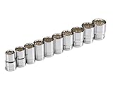 TEKTON 1206 1/2 in. Drive Socket Set, 13-24mm, Metric, Cr-V, 10-Sockets [並行輸入品]