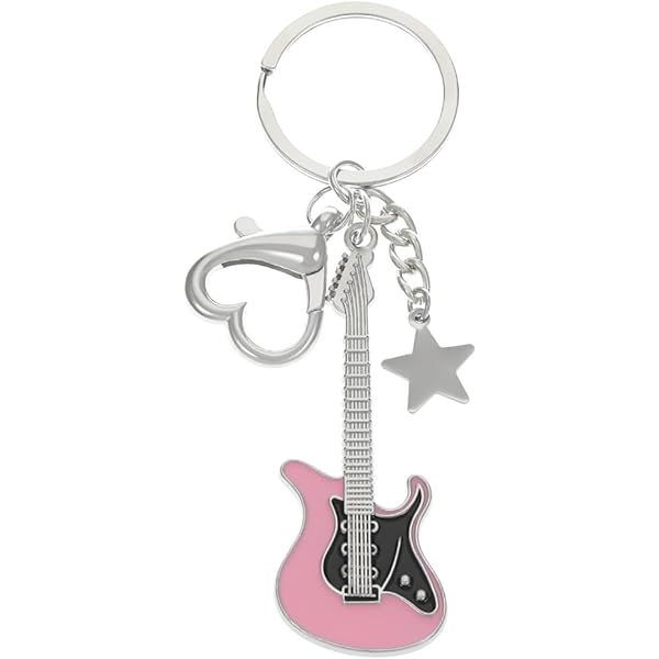 Amazon.co.jp: Pinenjoy 6個 ギターキーチェーン かわいいベース