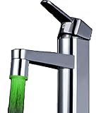 JJ.HRD 水が光る 蛇口 LED ライト 水流 発光 電池不要 節水 効果 暗闇 OK 幻想的 ( 緑のシャワー メスネジ用 )