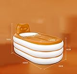 家庭用インフレータブルバスタブ断熱折り畳みプラスチック厚い単純な子供の大人のバスルームバレルの洗面所の浴槽の浴槽 ( 三 : A )