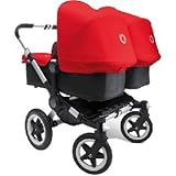 Bugaboo Donkey バガブー ドンキー Twin Stroller ツイン ベビーカー in Black/Red ブラック/レッド [並行輸入品]
