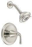 Danze D512556BNT Bannockburn Single Handle Shower Trim Kit with Efficient Flow Showerhead, Brushed N