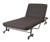 折りたたみベッド リクライニング付き 完成品 ブラウン