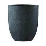 フォリオ アルトエッグ 31 x H 36.5 cm / 軽量 コンクリート / 植木 鉢 プランター 【 ダーク ブラウン 】
