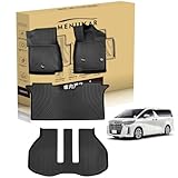 「MENIIKAR」トヨタALPHARD アルファード30系/ヴェルファイア7,8専用のフロアマット+ラゲッジマット 5点セット。3Dカーマットが防水・防滑・防汚でTPE素材製。ALPHARD アルファード30系/ヴェルファイア7,8に最適化されたカスタム設計。 (1-2列目フロアマット+ラゲッジマット.)