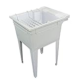 Samson sm-19-fa floor-mountedランドリーTub 22.375-in W x 26-in D X 34.75-in H withアクセサリーキット、グレー