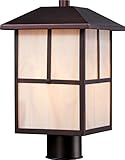 Nuvo Lighting 60/5675 Tanner Post One Light Lantern 100-watt A19 Outdoor Porch and Patio Lighting wi