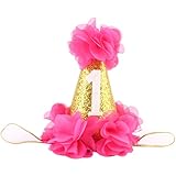 Golden Swallow 1st誕生日ヘッドバンド赤ちゃん最初誕生日帽子パーティーウェア US サイズ: 1 year カラー: レッド