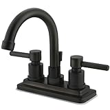 Kingston Brass KS8665DL Two Handle 4 in. Centerset Lavatory Faucet with Brass Pop-up