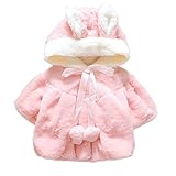 幼児新生児ベビー長袖コットンパッド暖かいカジュアルコートアウター服 12-18 Months ピンク GO11BK0750