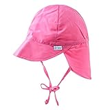 アイプレイ ベビー 帽子 サンハット 紫外線カット Flap Sun Protection Hat 日よけハット 無地　(サイズ：9-18m、カラー：Hot Pink） iplay [並行輸入品]