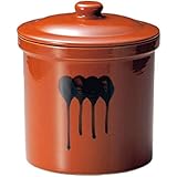 ヤマキイカイ(Yamakiikai) 漬物器 茶 3.6L 蓋付切立瓶2号 H9