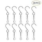 AOLVO吊りフックforサイディング、360度回転ステンレススチールフックfor Hanging Wind SpinnersクリスタルツイスターとパーティーSupply (10パック)