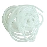 SODIAL(R)10MロングPEポリエチレンスパイラルケーブルワイヤラップチューブホワイト10ミリメートル