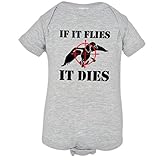 赤ちゃんクリーパーIf It Flies It Dies Duck Infantボディスーツのつなぎ カラー: グレー