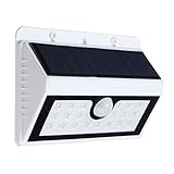 Solar Powered Pir Motion Sensor 20 Led Wall Light Outdoor