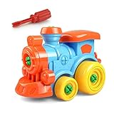 Naisidier 子供用分解アセンブリパズルトレイン玩具 スクリュードライバー付き 子供早期教育ブロック DIY教育玩具
