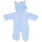Domybest 秋冬 ベビー服 寝具 新生児カバーオール 長袖 フット付き 裏起毛 0-1歳 小さなウサギの形 かわいい 強い弾力性 百日記念 出産祝い 誕生日 ギフト