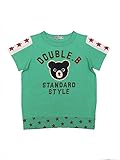 （ミキハウス） MIKIHOUSE ダブルB（DOUBLE B）もこもこベアワッペンつき半袖Ｔシャツ (120ｃｍ, アイスグリーン)