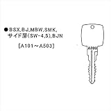 イナバ物置　物置用　スペアキー　BSX、BJ、MBW、SMK、サイド扉（SW-4,5）、BJN用　『A101～A503』　『物置の鍵が紛失したときに』