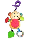 Yoovi Baby Monkey musicalベビーカーベビーベッドHanging Toy with Rattle and Teether