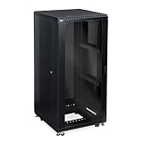 27U LINIER Server Cabinet - Glass/Solid Doors - 24" Depth [並行輸入品]