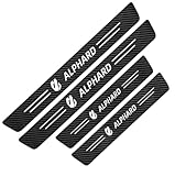 アルファード 車用ドアモール サイドステップガード アルファード AGH40W AGH45W 20系 30系 40系 全シリーズ対応 車のドアシルプロテクター スカッフプレート 汚れ防止 傷防止 ドア保護 レザー製 ドアガードステッカー ステップガーニッシュ 簡単取り付け 前後席4点セット (アルファード) [並行輸入品]