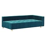 arne ベンチソファ ベンチ イス 背もたれ 肘掛け 片肘付き コーナーソファー Baggy DX-L 3×7 モケット ブルーグリーン