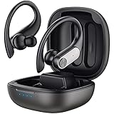 KINGSTAR 耳掛け式ワイヤレスイヤホン BLUETOOTHスポーツイヤホン シリコンイヤーフック 落ちにくい IPX6防水 40時間