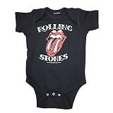 (ローリング・ストーンズ)RollingStones "TATTO Tougue" ブラック　ロンパース M